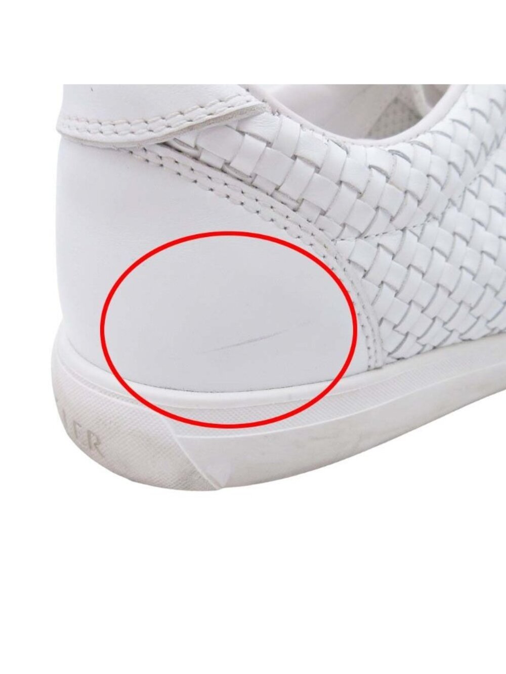 Moncler Monegasque Leather Braided Sneakers Low Cut 41 White - Picture 11 of 12
